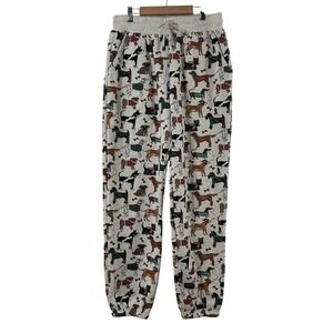 SM Wardrobe Dog Print  Novelty Jogger Sweatpants Cotton Women's M NWOT